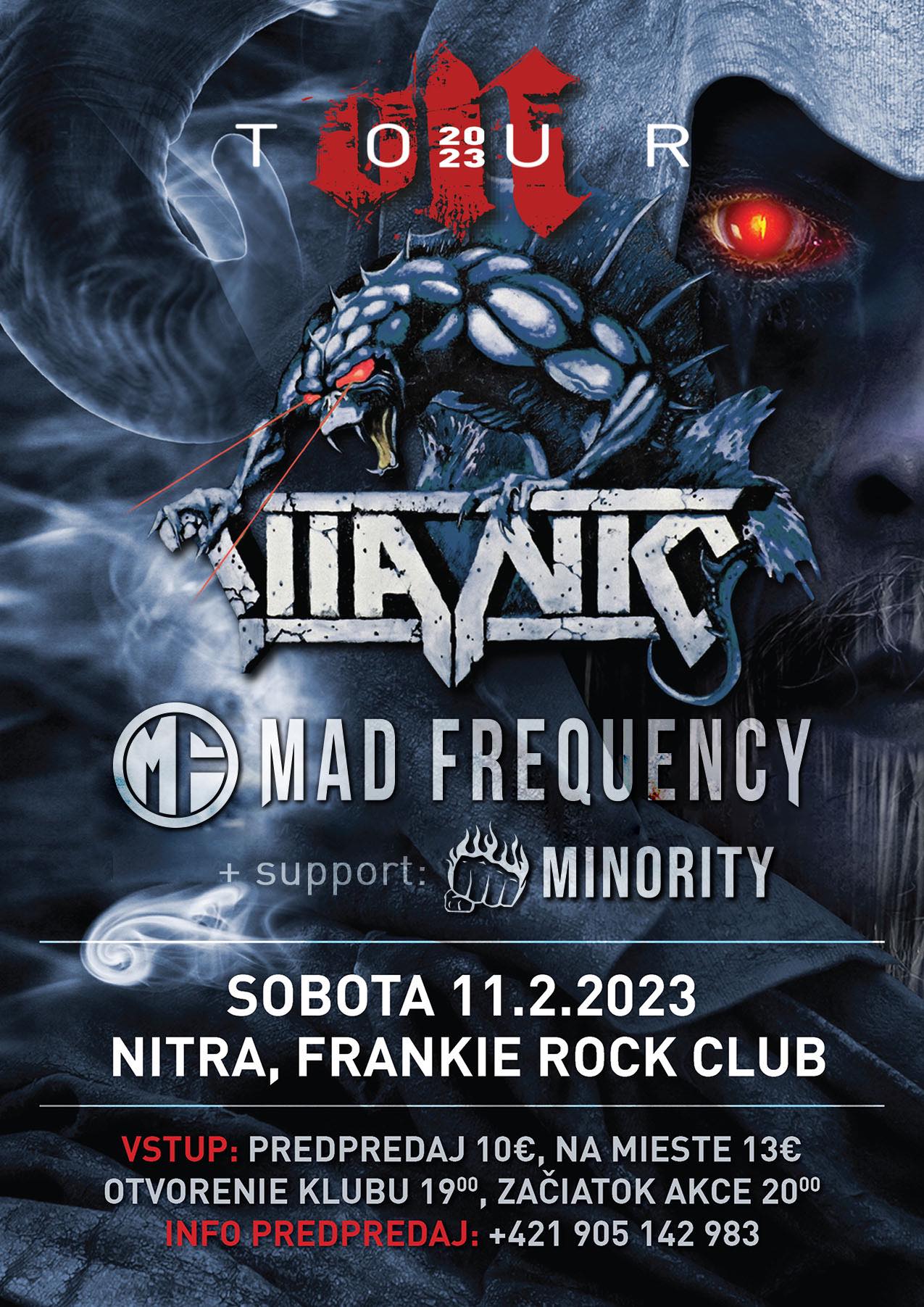 Titanic + Mad Frequency, Nitra, Frankie Rock Club